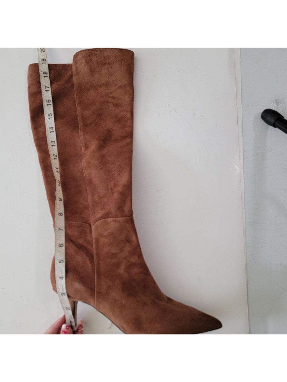 NEW Sam Edelman Taylin Knee High Boots Kitten Heel Minimalist Suede Womens 9 - Picture 8 of 10